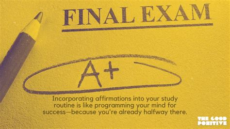 Positive Affirmations For Exams Success Pass Easily