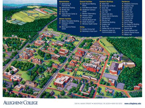 Allegheny College A Map Of Meadville Services