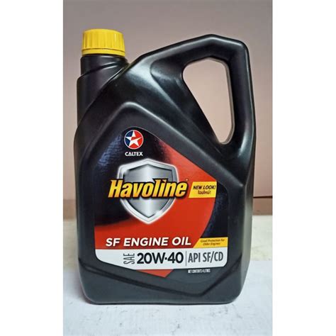 Caltex Havoline SF Engine Oil SAE 20W 40 API SF CD 1 Gallon Shopee