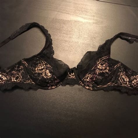 Victoria S Secret Intimates Sleepwear Very Sexy Black And Nude Lace Unlined Demi Poshmark