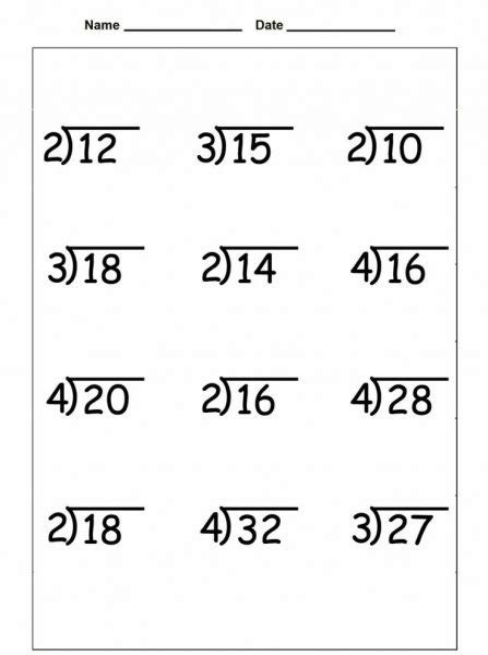 Division Questions For Grade 3