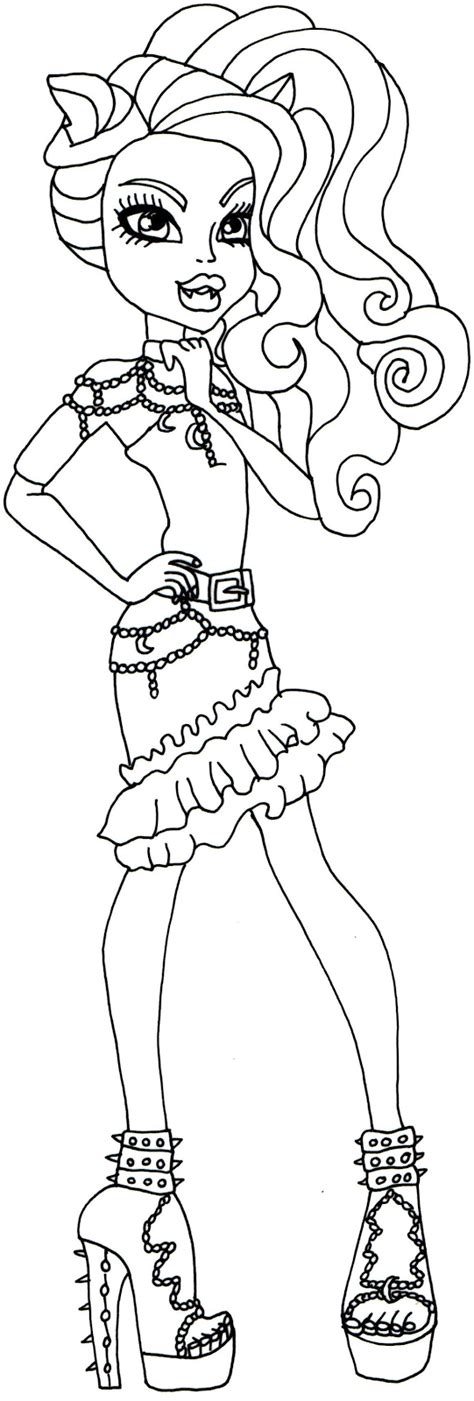 Free Printable Monster High Coloring Pages Clawdeen Wolf Hauntlywood Monster High Coloring Page