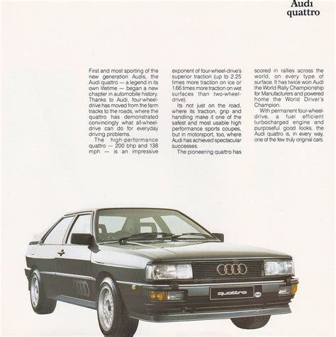 Audi Quattro 1980s Period Publicity Andrew Bone Flickr