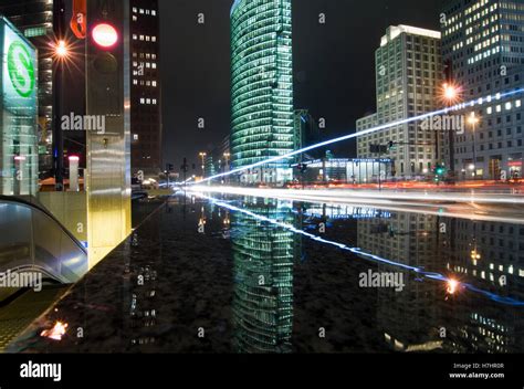 Potsdamer Platz, Potsdam Square at night, Berlin Stock Photo - Alamy