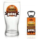 Coffret Verre Bière PAPA Décapsuleur