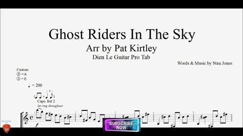 Ghost Riders In The Sky For Guitar Tutorial With Tabs Youtube