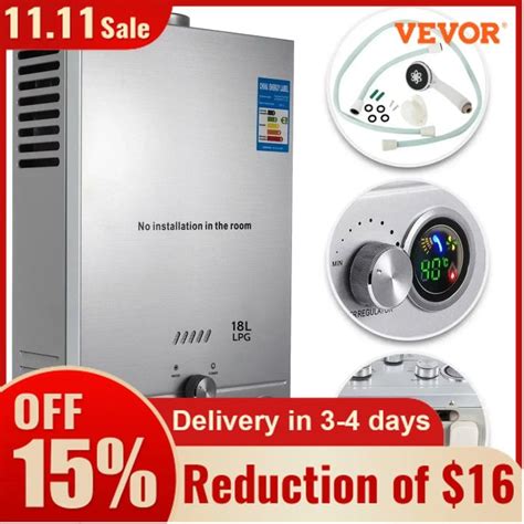 VEVOR L L L L L L LPG Propane Gas Instant Hot Water Heater Boiler Outdoor Stainless