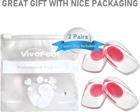 VivoFoot Gel Heel Cups For Plantar Fasciitis Heel Spur Relief 2