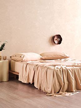 Haven Nude Pink Bamboo Cotton Tc Quilt Cover Set