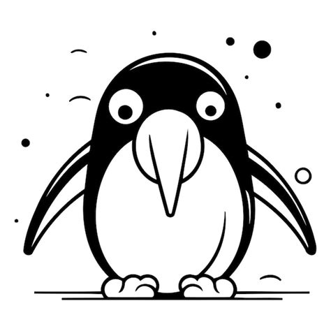 Pingüino Pinguino de dibujos animados lindo Ilustración vectorial