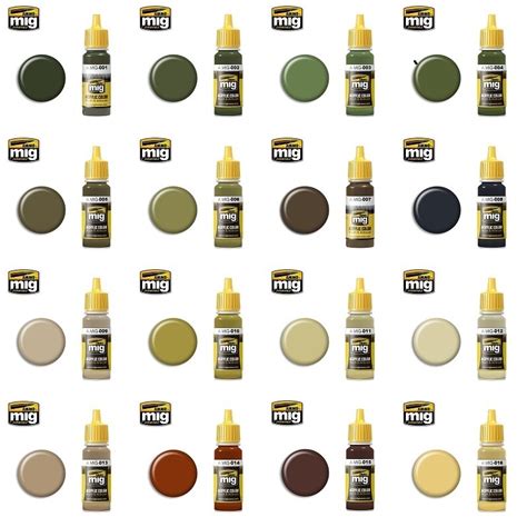 Mig Ammo Paint Chart