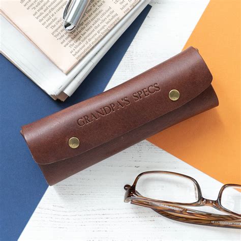 Personalised Leather Glasses Case By Williams Handmade