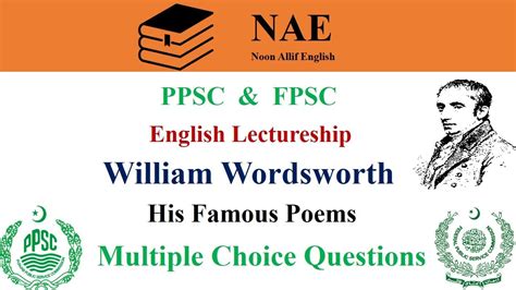 Most Important MCQs On William Wordsworth His Famous Poems Tintern