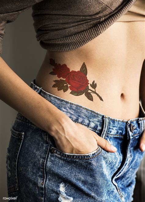 Download Premium Psd Of Closeup Of Lower Hip Tattoo Of A Woman 383812 Hip Tattoos Women