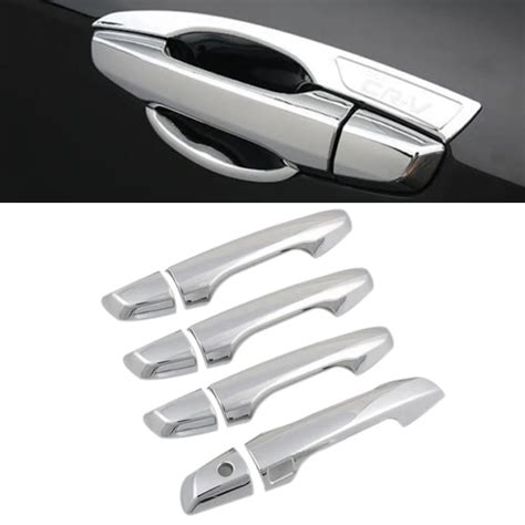 JX LCLYL 12pcs Chrome Side Door Handle Covers Bowls For Honda CRV CR V