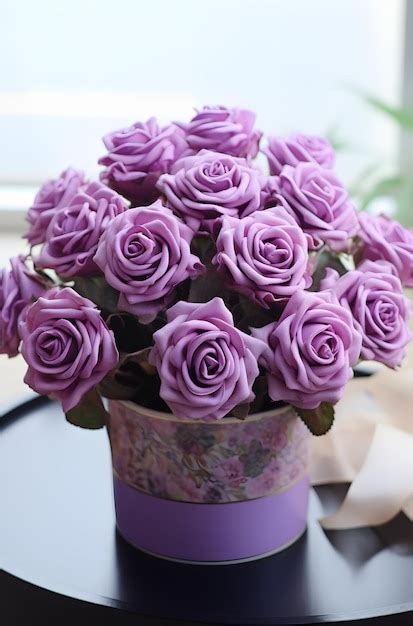 Premium Photo | Purple flowers bouquet