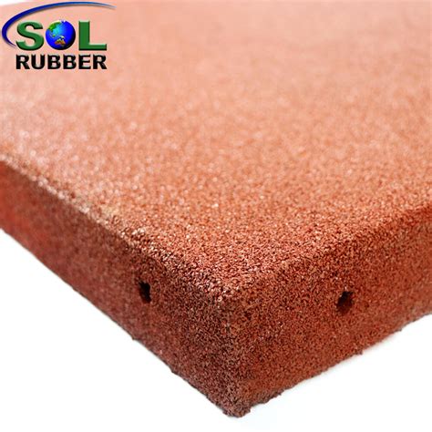 Sol Rubber 40mm Safety Playground Outdoor Rubber Flooring Tiles China