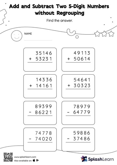 Add And Subtract Two Digit Numbers Without Regrouping Vertical