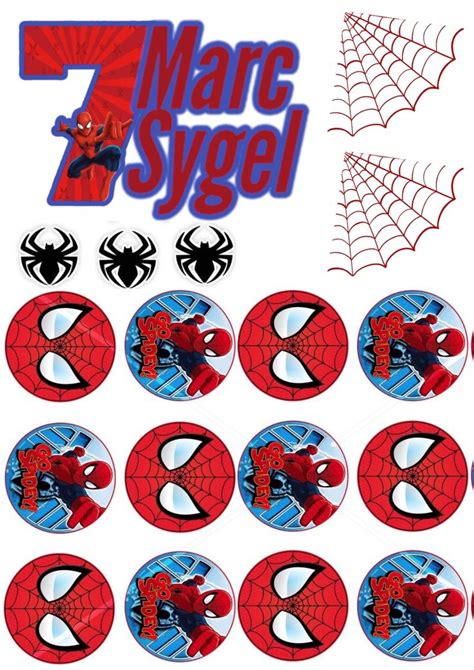 Spiderman Cupcakes Topper Spiderman Cupcakes Spiderman Cupcake