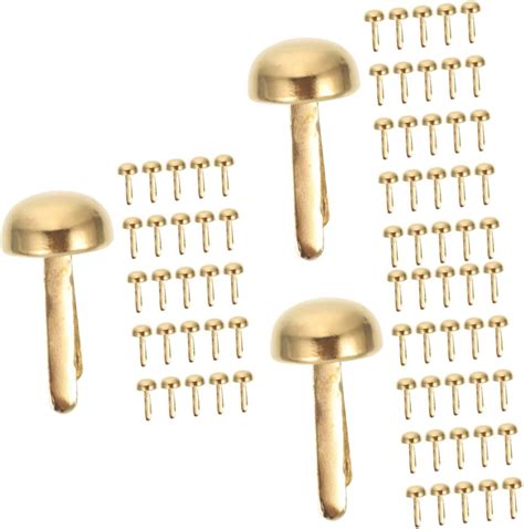 300 Pcs Decorative Nails Antique Brass Nail Metal Paper Fasteners Paper