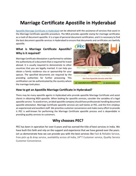 Ppt Marriage Certificate Apostille In Hyderabad Powerpoint