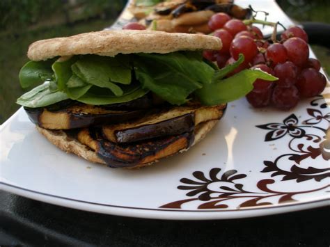 Grilled Eggplant Sandwich Recipe | Bender Fitness