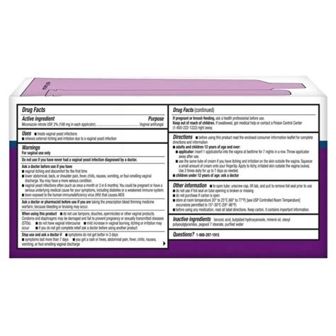 Equate Miconazole 7 Day Vaginal Cream With Disposable Applicators Rx Online Pharmacy