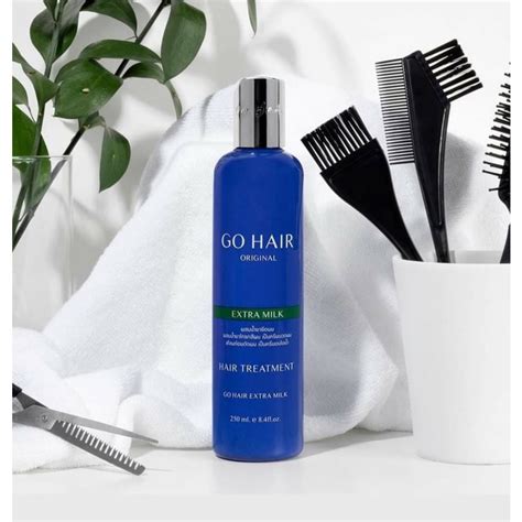 โกแฮร์ สีน้ำเงิน ครีมน้ำนมสูตรพิเศษบำรุงผม Go Hair Extra Milk Treatment 250 Ml Shopee Thailand