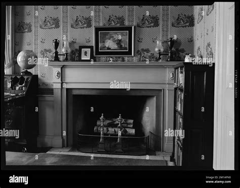 Usher House, interior, fireplace , Fireplaces. Samuel Chamberlain ...