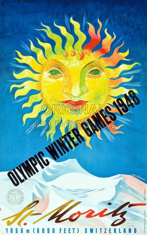 St Moritz Winter Olympics 1948 – Original Ski Posters.com