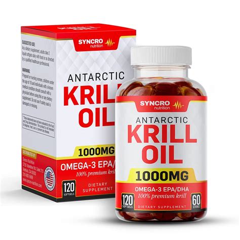 Buy Krill Oil Supplement With Omega 3s EPA DHA Astaxanthin And