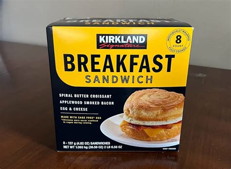 Kirkland Breakfast Sandwich Nutrition Facts And More - Review - Costco ...