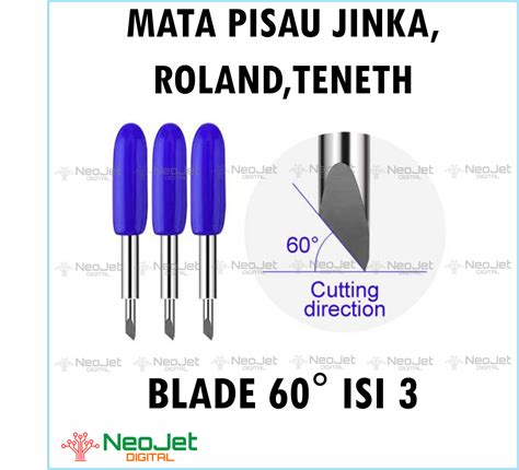 Mata Pisau Jinka Roland Teneth Blade Isi Refill Isi Ulang Blade Mesin