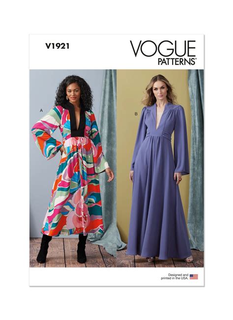 Vogue Patterns V Misses Dress In Two Lengths Sewdirect