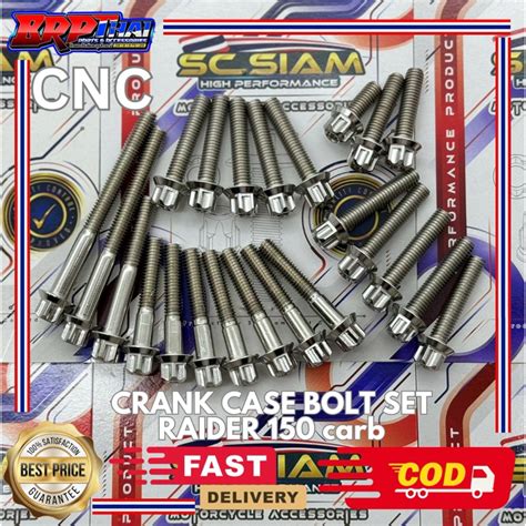 Sc Ciam Cnc Crankcase Bolt Set For Raider Carb Shopee Philippines