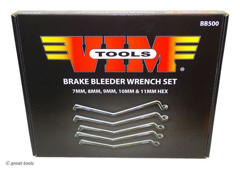 Metric Brake Bleeder Wrench Set Automotive Hand Tool Vim Tools Specialty Ebay