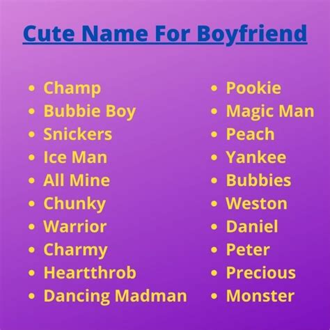 250 Cute Nicknames for Boyfriend (2024) Best Sweet & Romantic