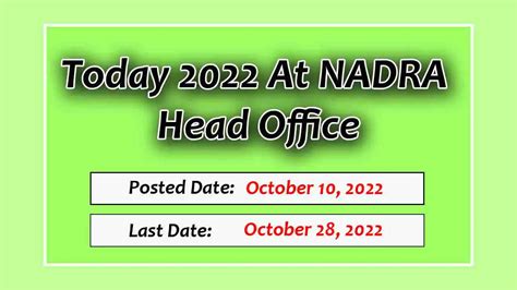 Govt Of Pakistan Jobs Today At Nadra Head Office Getfast Pk