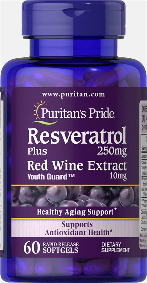 Puritan S Pride Resveratrol Mg Softgels