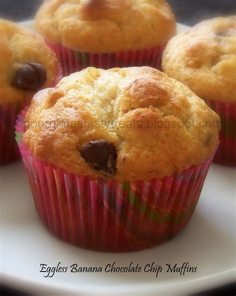 Tasty Treats Eggless Banana And Chocolate Chip Muffins