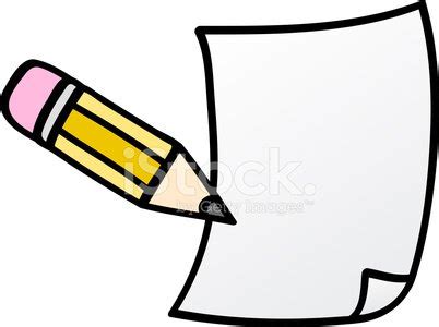 Pen Paper Cartoon Illustration Stock Clipart Royalty Free Freeimages