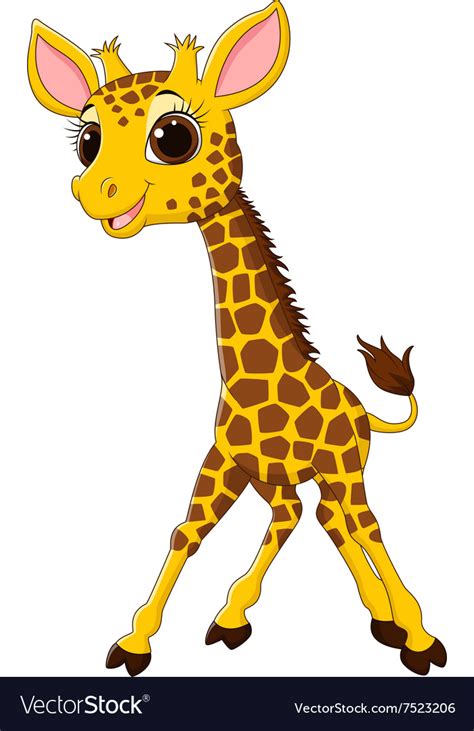 Cartoon Funny Giraffe Mascot Isolated Royalty Free Vector