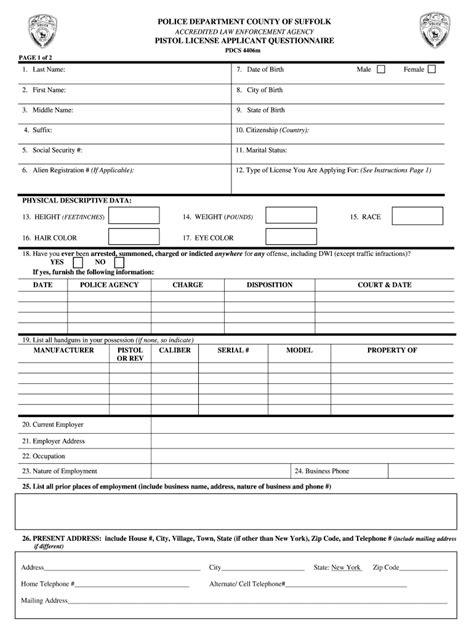 Suffolk County Pistol Permit Fill Out And Sign Online Dochub