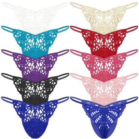 Sexy Thong Gay Mens Underwear Crochet Sexy G String Sissy Panties Soft Breathable Man Sunbathing
