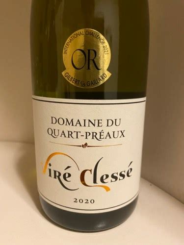 Domaine Du Quart Preaux Vir Cless Vivino France