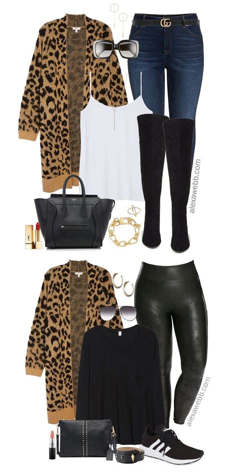 Plus Size Leopard Cardigan Outfit Ideas Plus Size Fall Fashion Plus