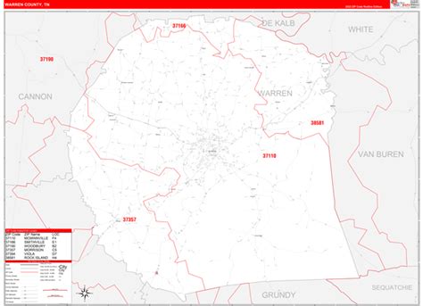 Warren County Tn Map Book Red Line