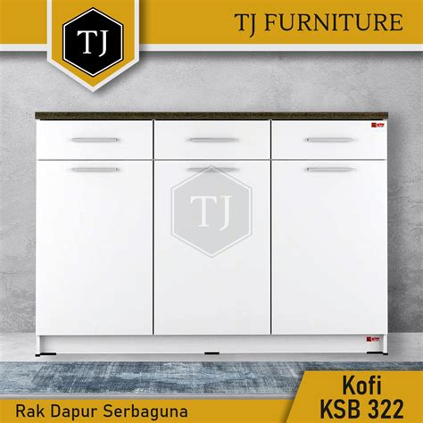 Activ Kitchen Cabinet Bawah 3 Pintu Lemari Dapur Rak Piring Makanan