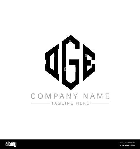 DGE letter logo design with polygon shape. DGE polygon and cube shape ...