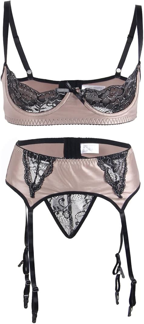 Ohyeahlady Femme Ensemble De Lingerie Soutiens Gorge Dentelle Porte